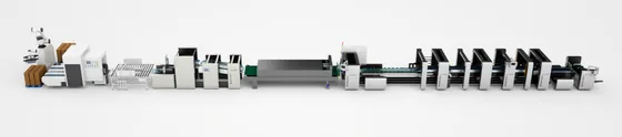 Folder Gluer + Flip Stacker + Portable Collaborative Robot Palletizer