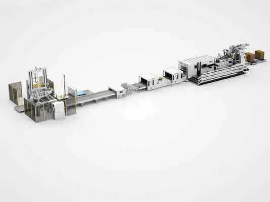 High-Speed Fully Automatic Heavy-Duty Corrugated Packaging Production Line with 5,000 Sheets / Hour and 400-450 Tons Cutting Pressure