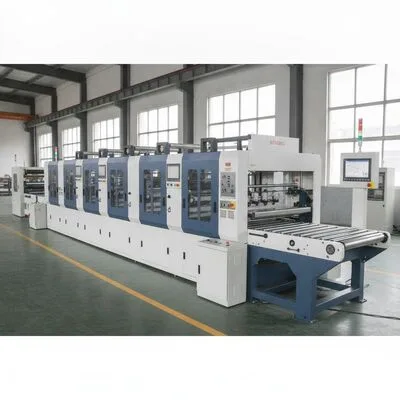SYKM-H-1228RC Full Servo Auto-Positioning Flexo Printer Slotter Die Cutter 1200x2800mm Die Cut Compensation
